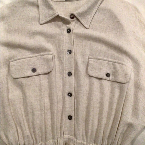 VICI TEXTURED LINEN / RAYON SHIRTWAIST DRESS / FUN & SO CUTE! - Picture 7 of 8
